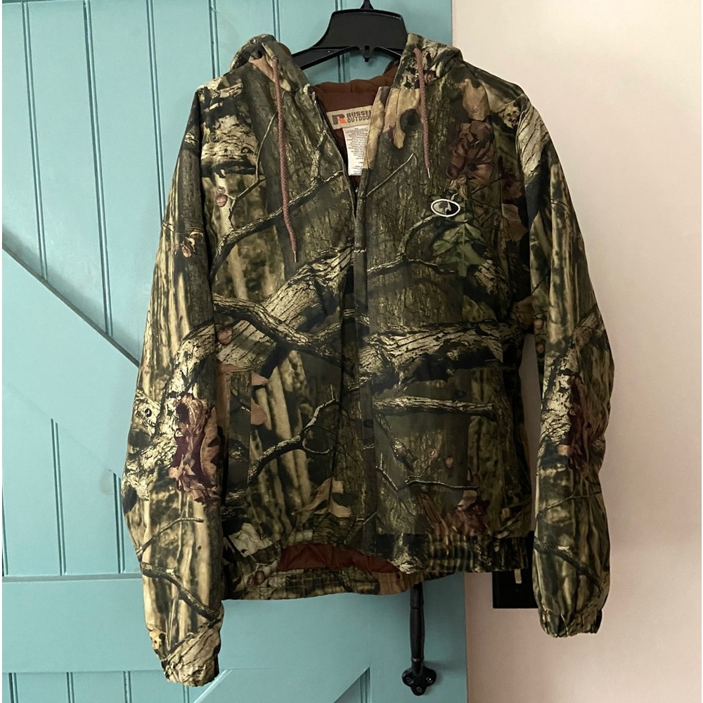 Russell Outdoors Men’s Winter Camouflage Hooded Coat Size L